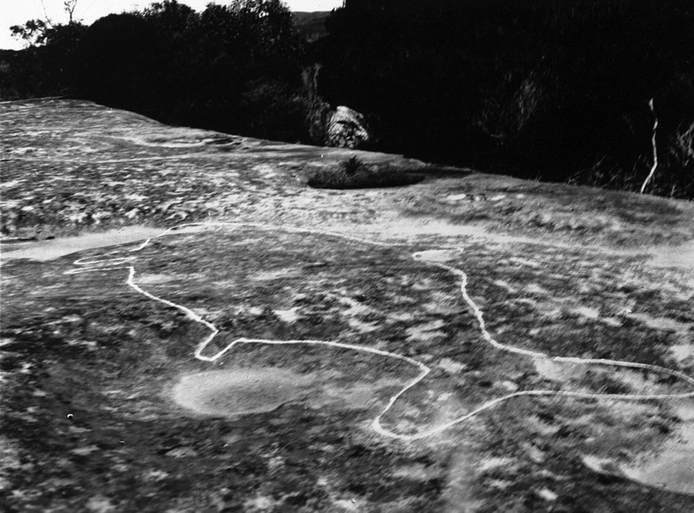 Aboriginal rock carvings near Waterfall, 1961