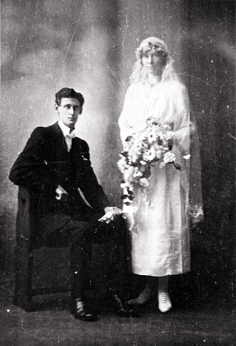 Mr and Mrs MacIntosh on their wedding day, 1921