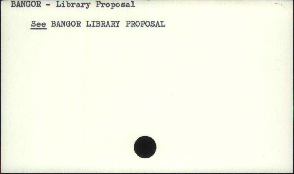 Bangor - Library Proposal