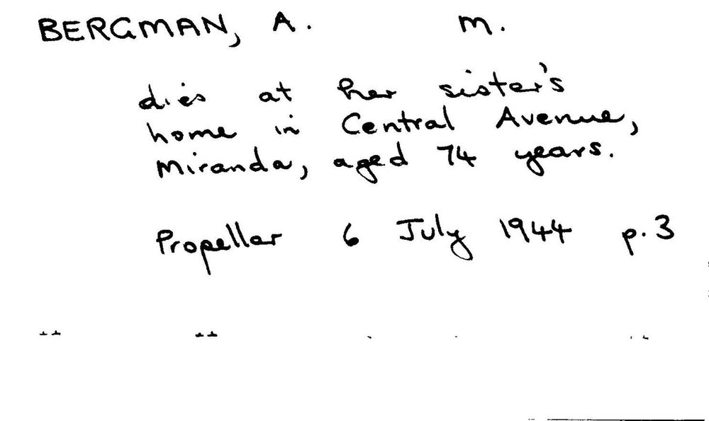 Bergman, A. M.