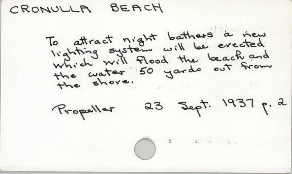 Cronulla Beach 1922 - 1945