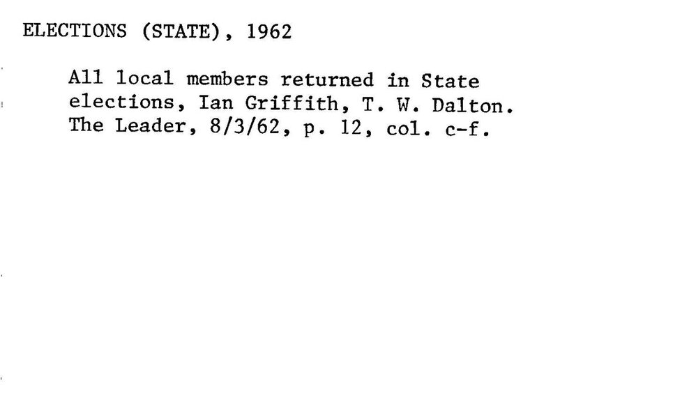Elections (State), 1962