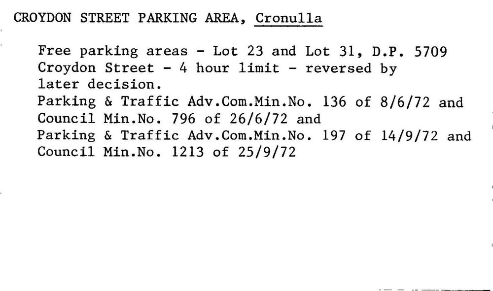 Croydon Street Parking Area, Cronulla