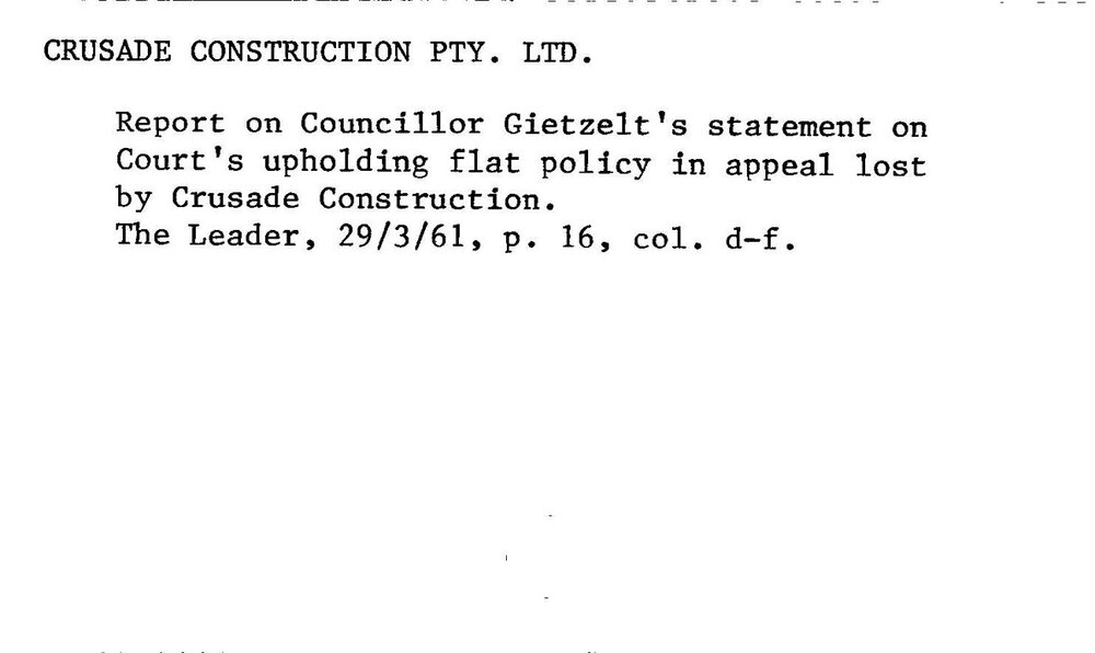 Crusade Construction Pty. Ltd.