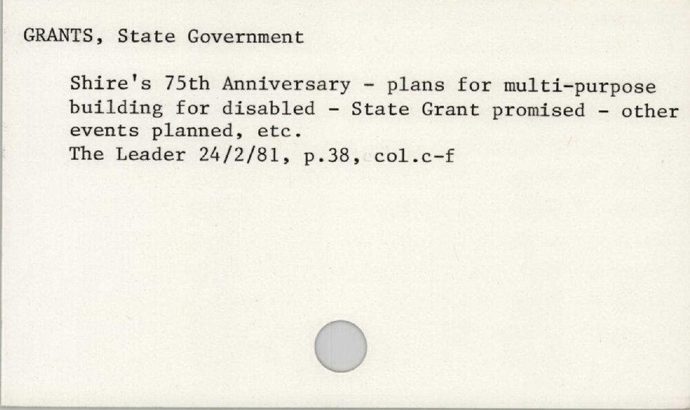Grants, State Government