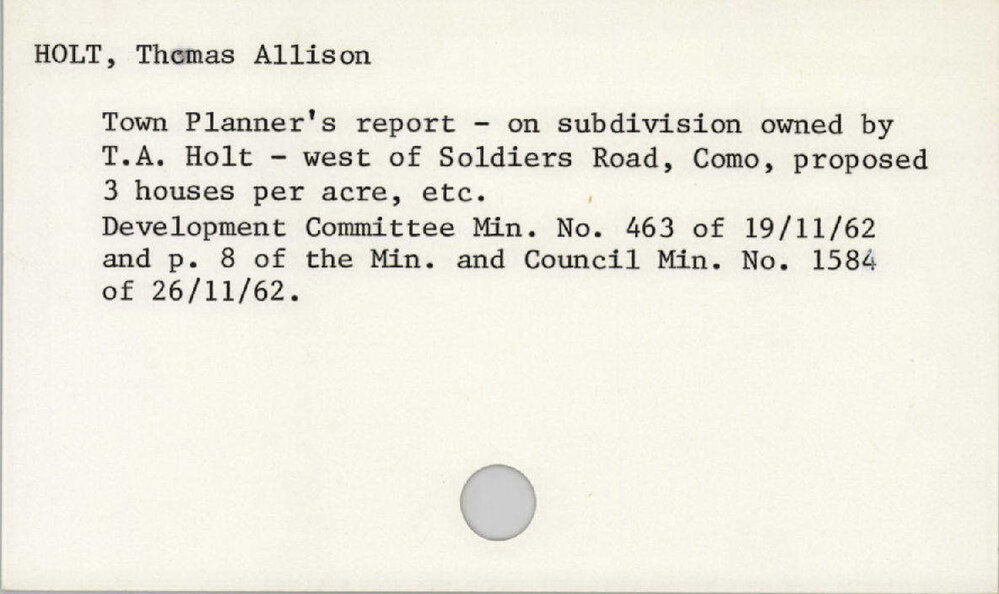 Holt, Thomas Allison