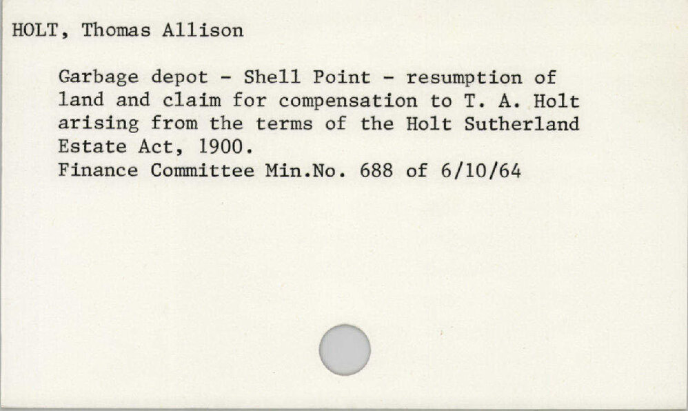 Holt, Thomas Allison