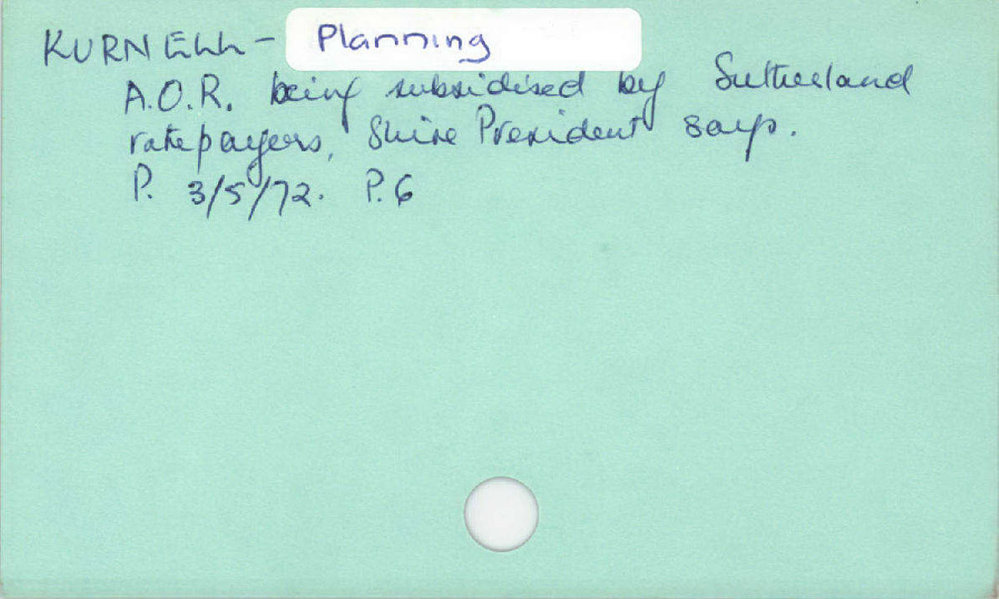 Kurnell - Planning