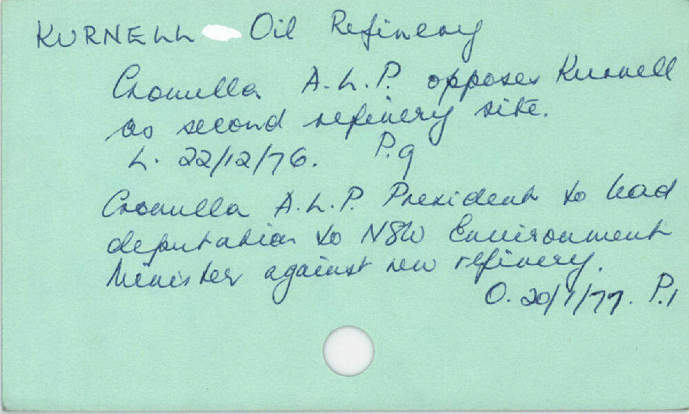 Kurnell Oil Refinery 1976 - 1990