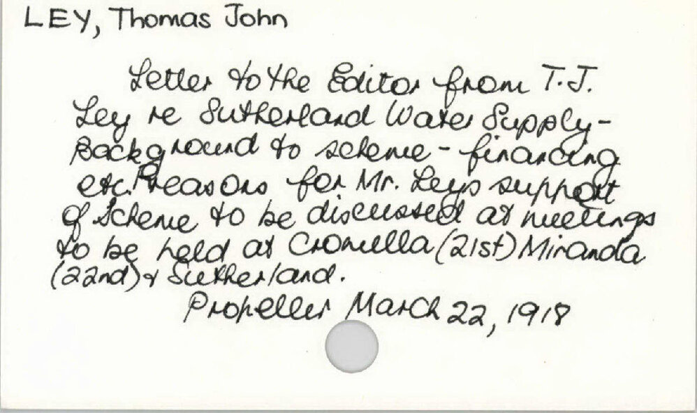 Ley, Thomas John