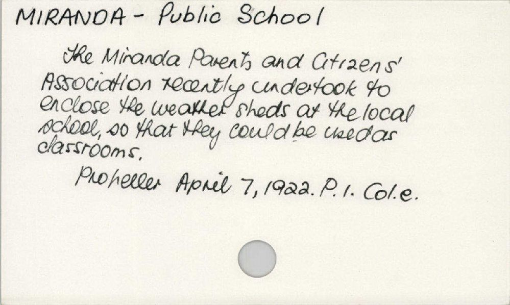 Miranda - Public School