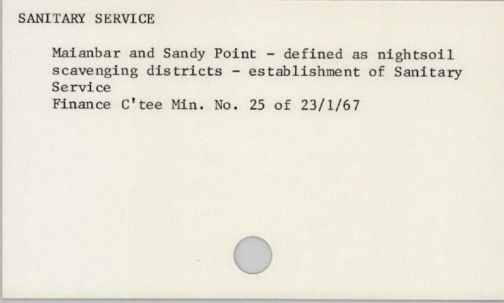 Sanitary Service 1965 - 1972