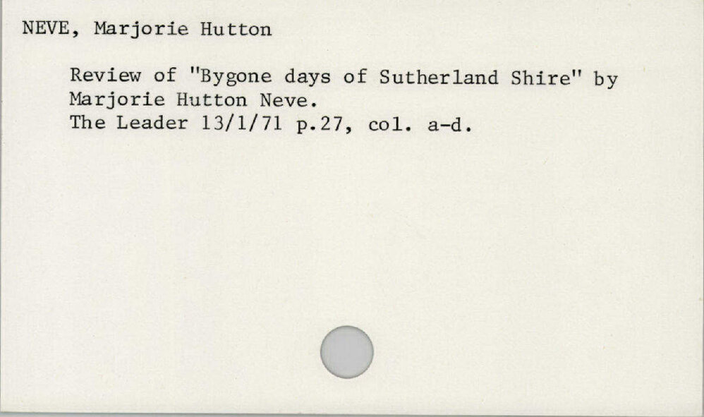Neve, Marjorie Hutton