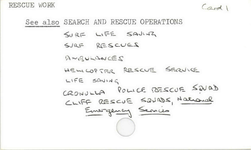 Rescue Work