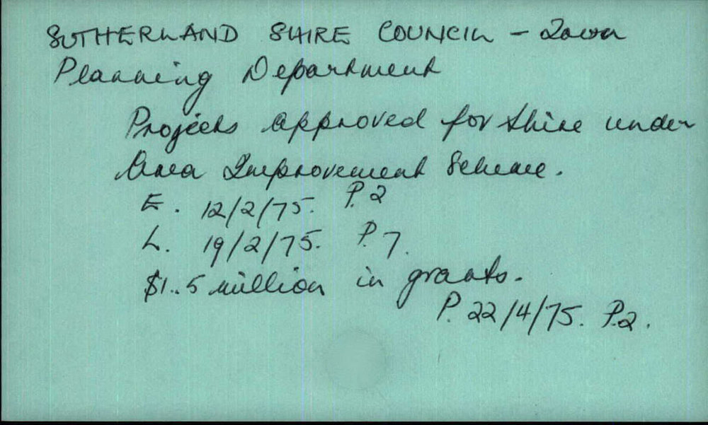 Sutherland Shire Council - Town Planning Department