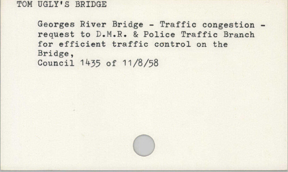 Tom Ugly'S Bridge 1945 - 1965