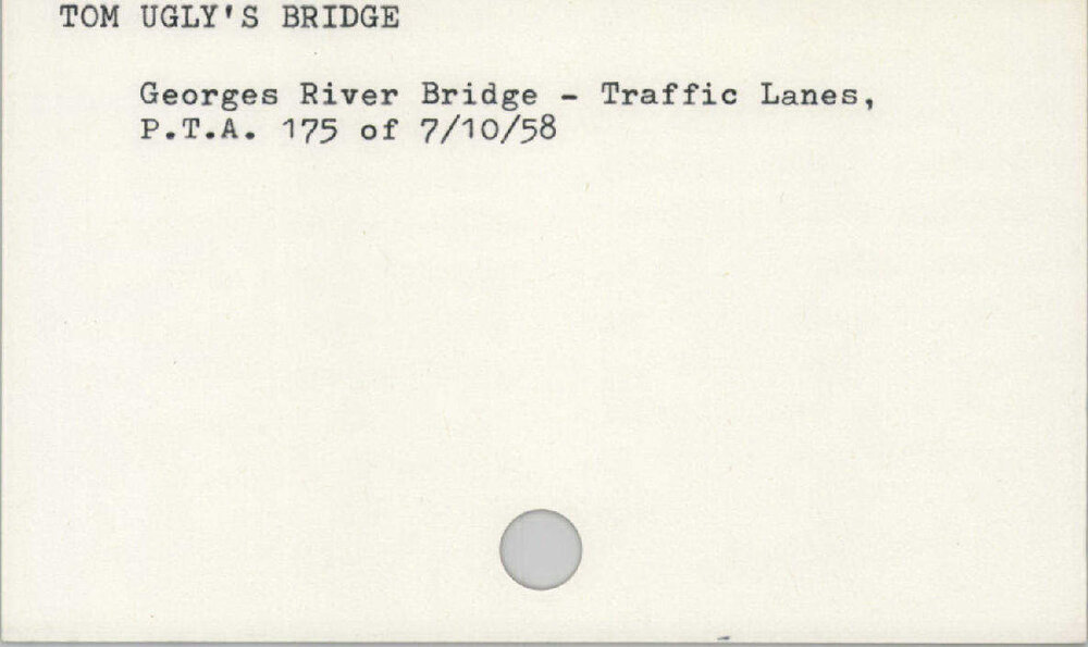Tom Ugly'S Bridge 1945 - 1965