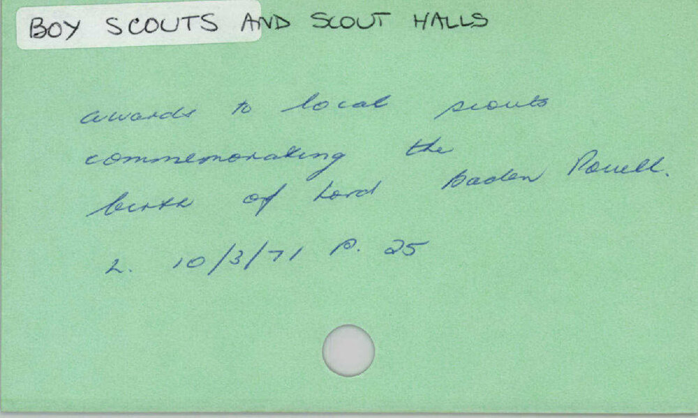 Boy Scouts And Scout Halls