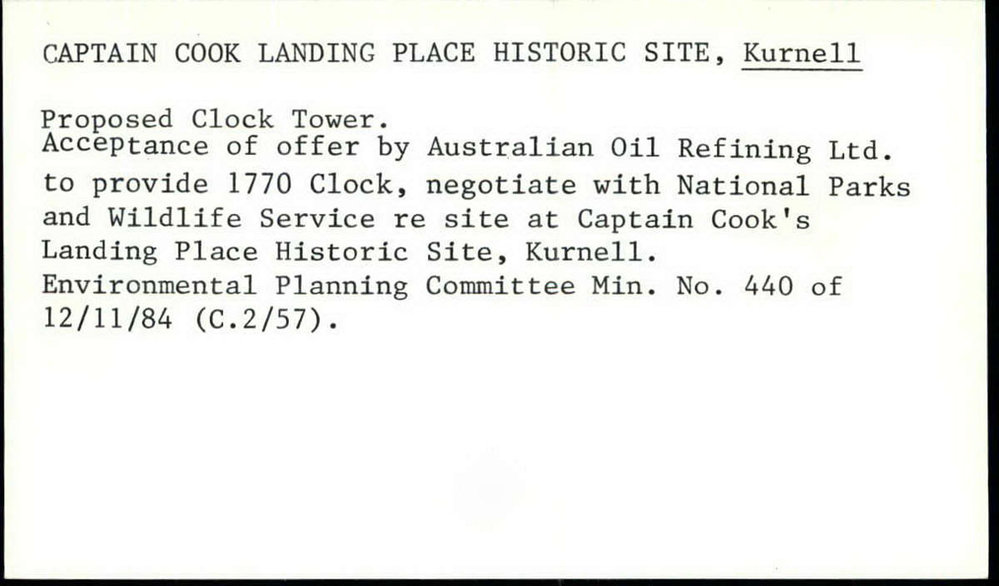 Captain Cook Landing Place Historic Site, Kurnell