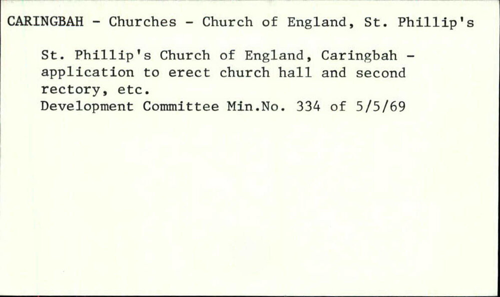 Caringbah - Churches - Church Of England, St. Phillip'S