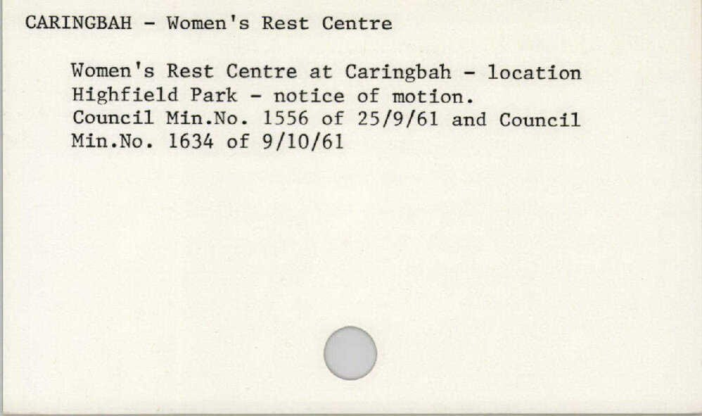 Caringbah - Women'S Rest Centre