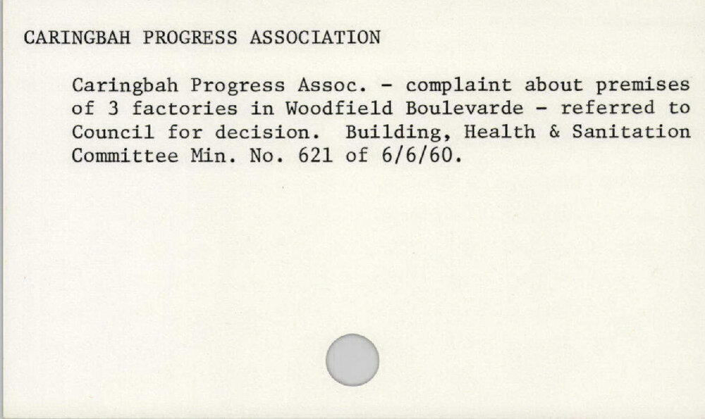 Caringbah Progress Association