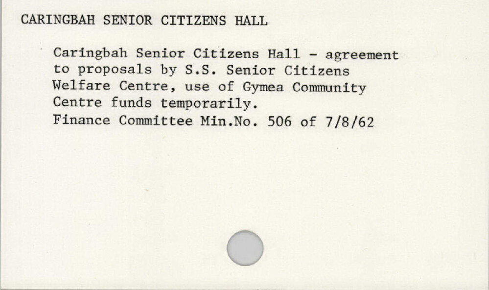 Caringbah Senior Citizens Hall