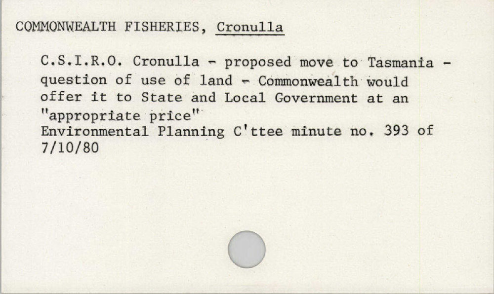 Commonwealth Fisheries, Cronulla