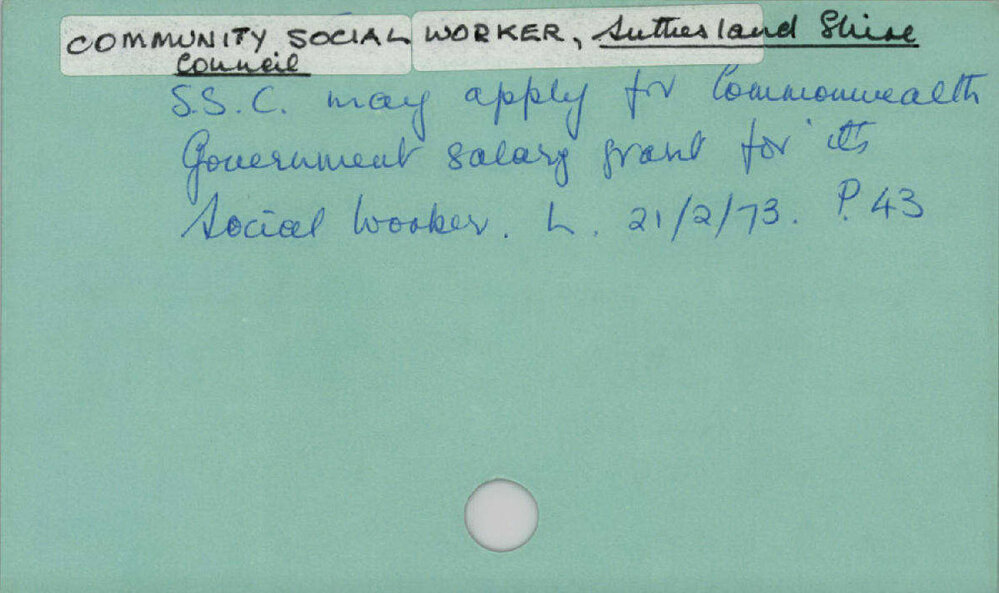 Community Social Worker, Sutherland Shire Council