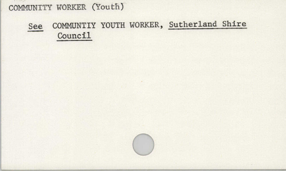 Community Worker (Youth)