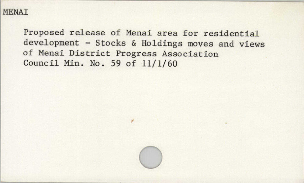 Menai 1945 - 1964