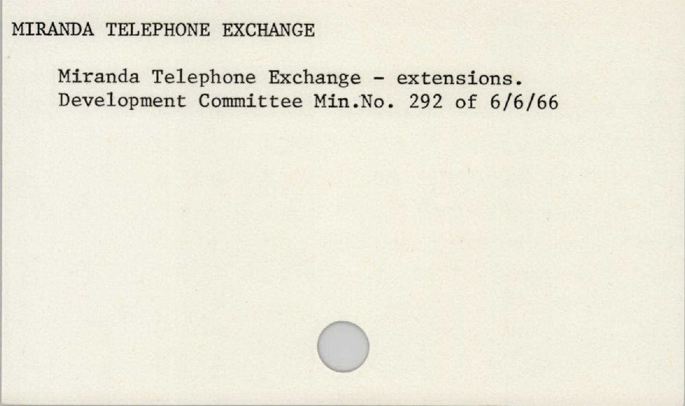 Miranda Telephone Exchange