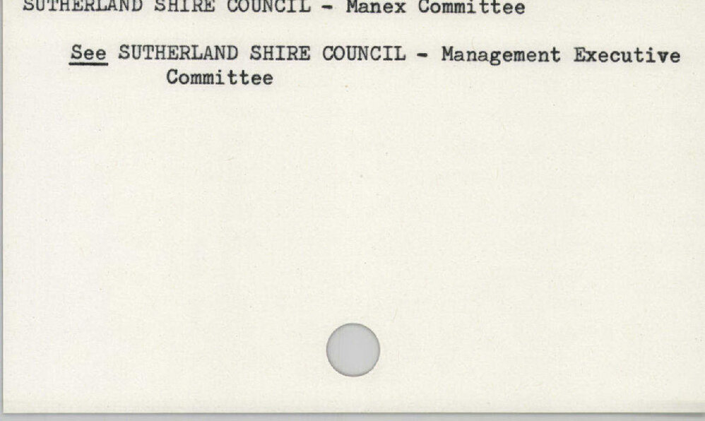 Sutherland Shire Council - Manex Committee