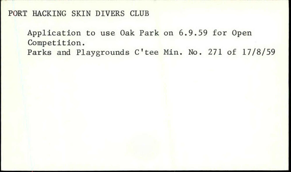 Port Hacking Skin Divers Club