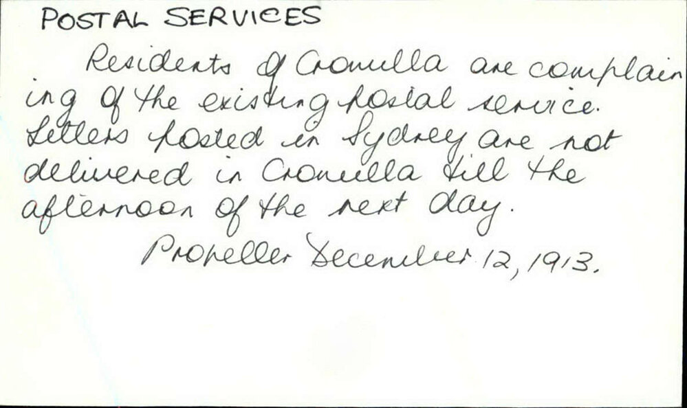 Postal Services