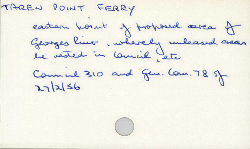 Taren Point Ferry 1945 - 1965