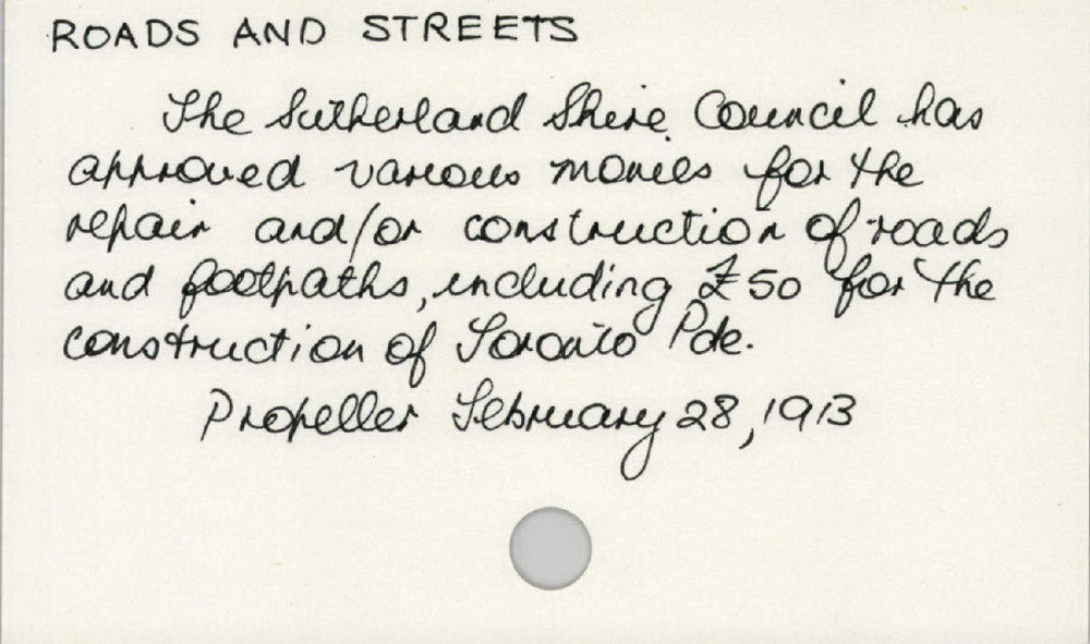 Roads And Streets 1907 - 1945