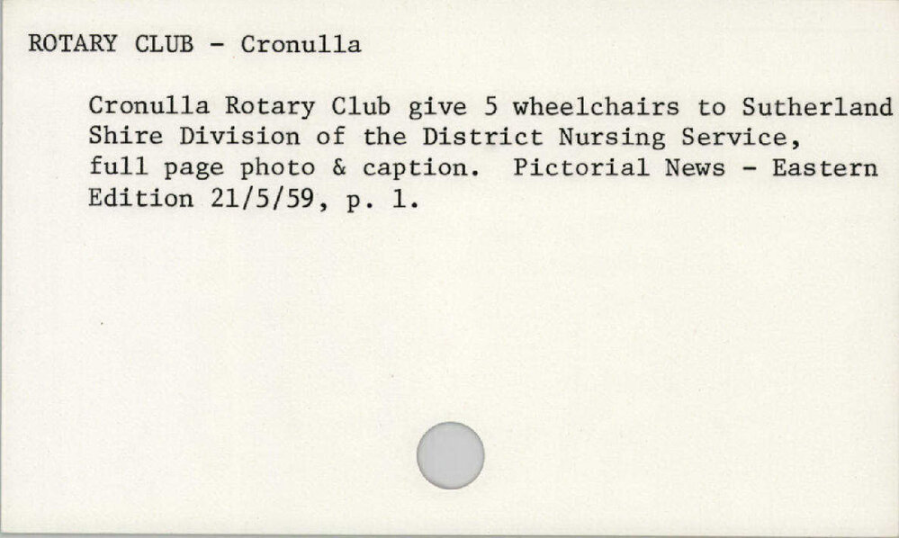 Rotary Club - Cronulla