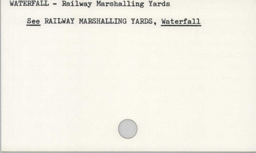 Waterfall - Railway Marshalling Yards