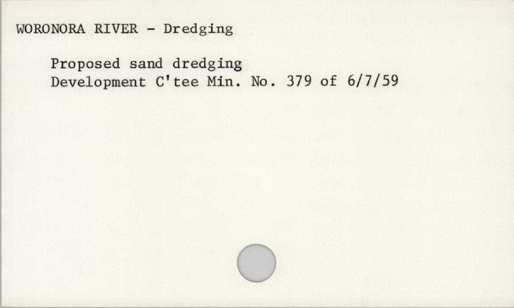 Woronora River - Dredging