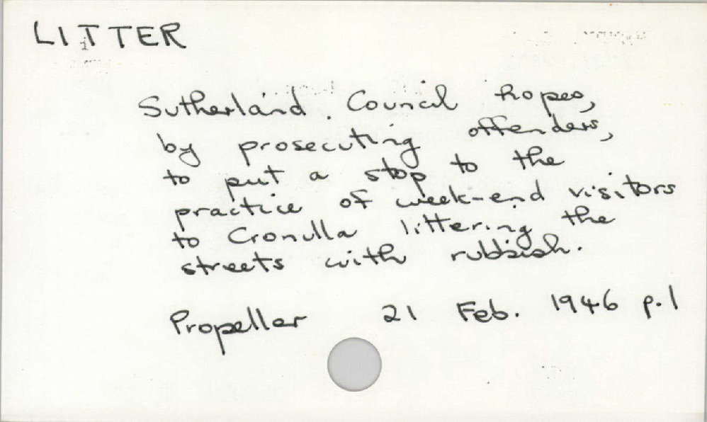 Litter 1945 - 1965