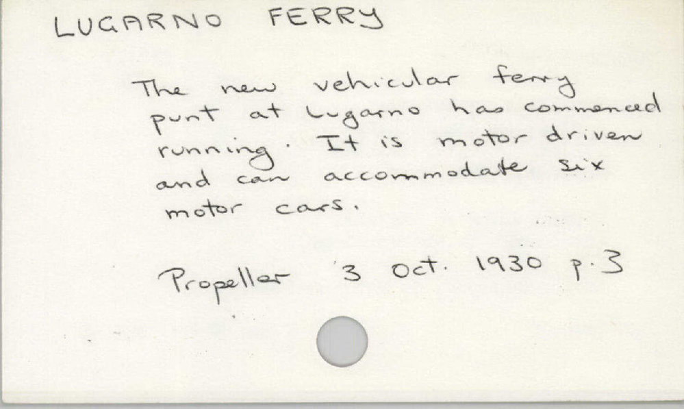 Lugarno Ferry 1901 - 1944