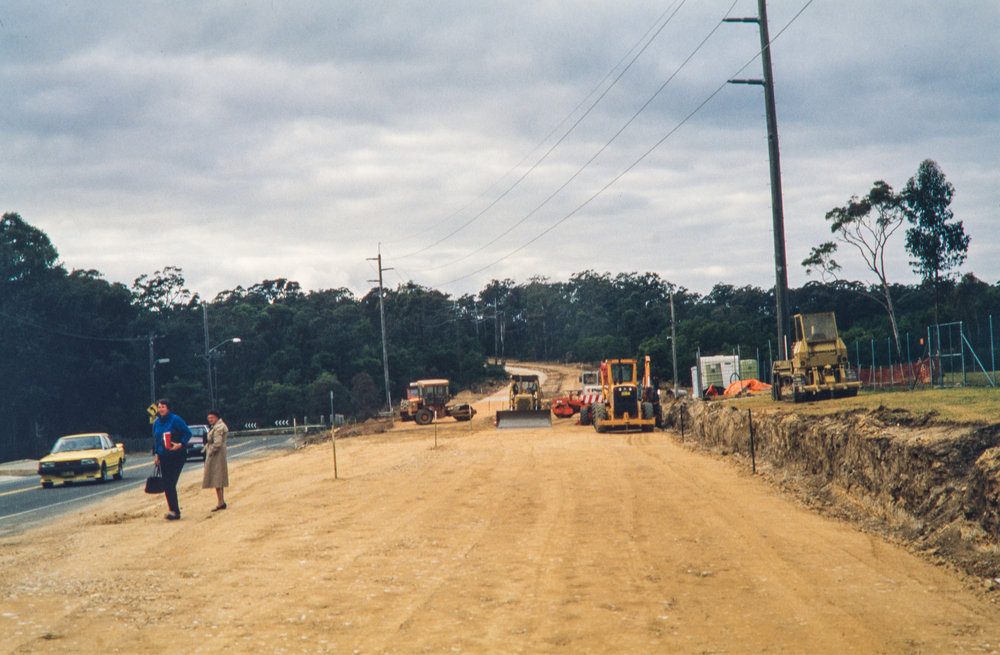 Road construction at Menai Road Bangor