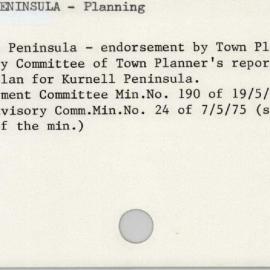 Kurnell Peninsula - Planning 1972 - 1975