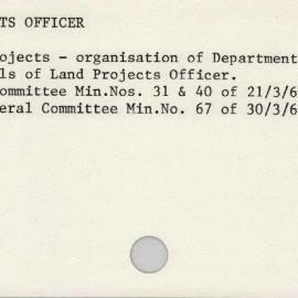 Land Projects Officer