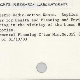 Lucas Heights Research Laboratories