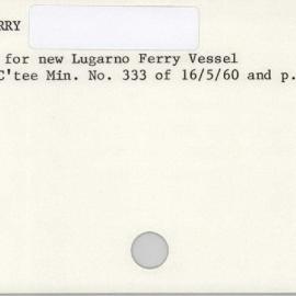 Lugarno Ferry 1945 - 1965