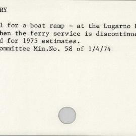 Lugarno Ferry 1972 - 1975