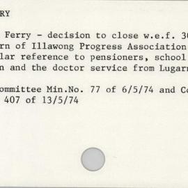 Lugarno Ferry 1972 - 1975