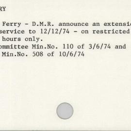 Lugarno Ferry 1972 - 1975